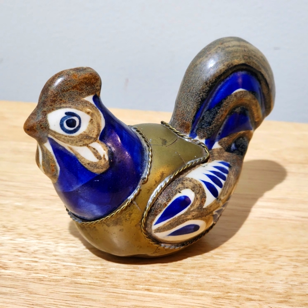 Sergio Bustamante style Mexican pottery Rooster